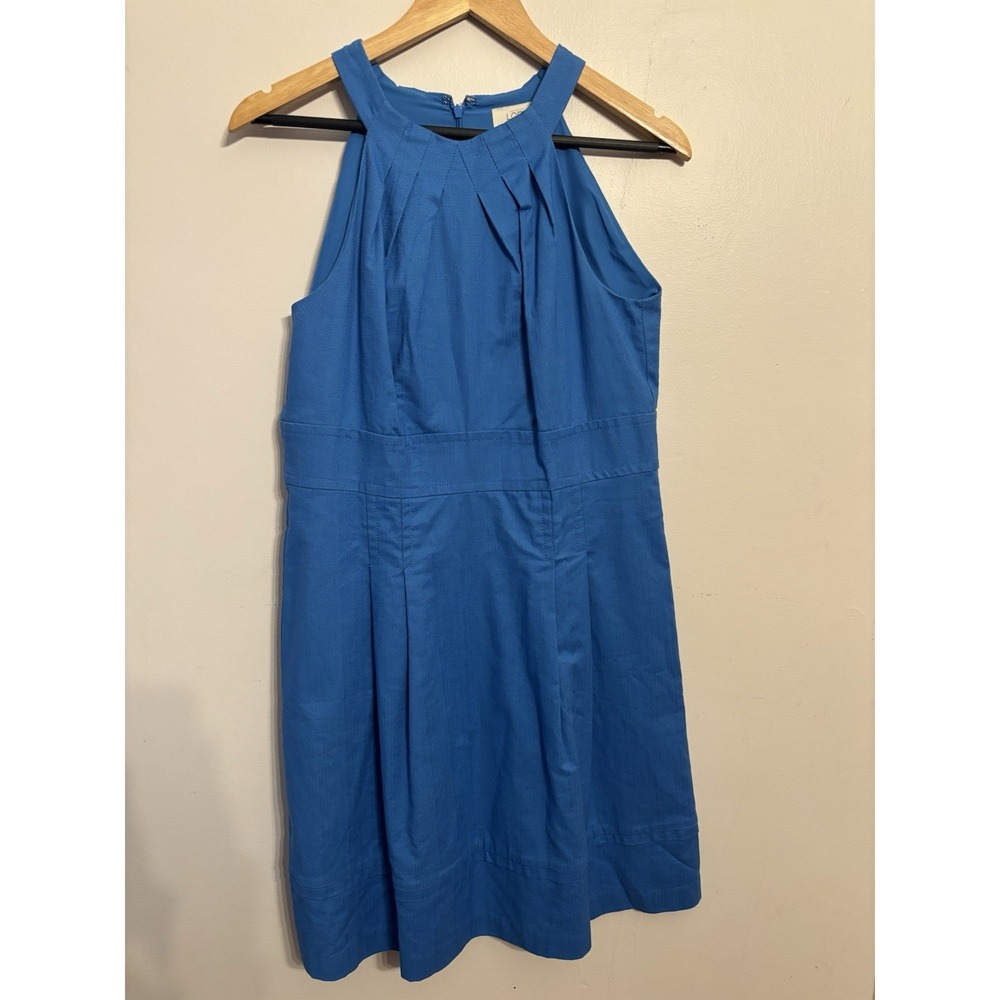Ann Taylor LOFT Women's Blue‎ Sleeveless Halter Dress Size 6 New $80